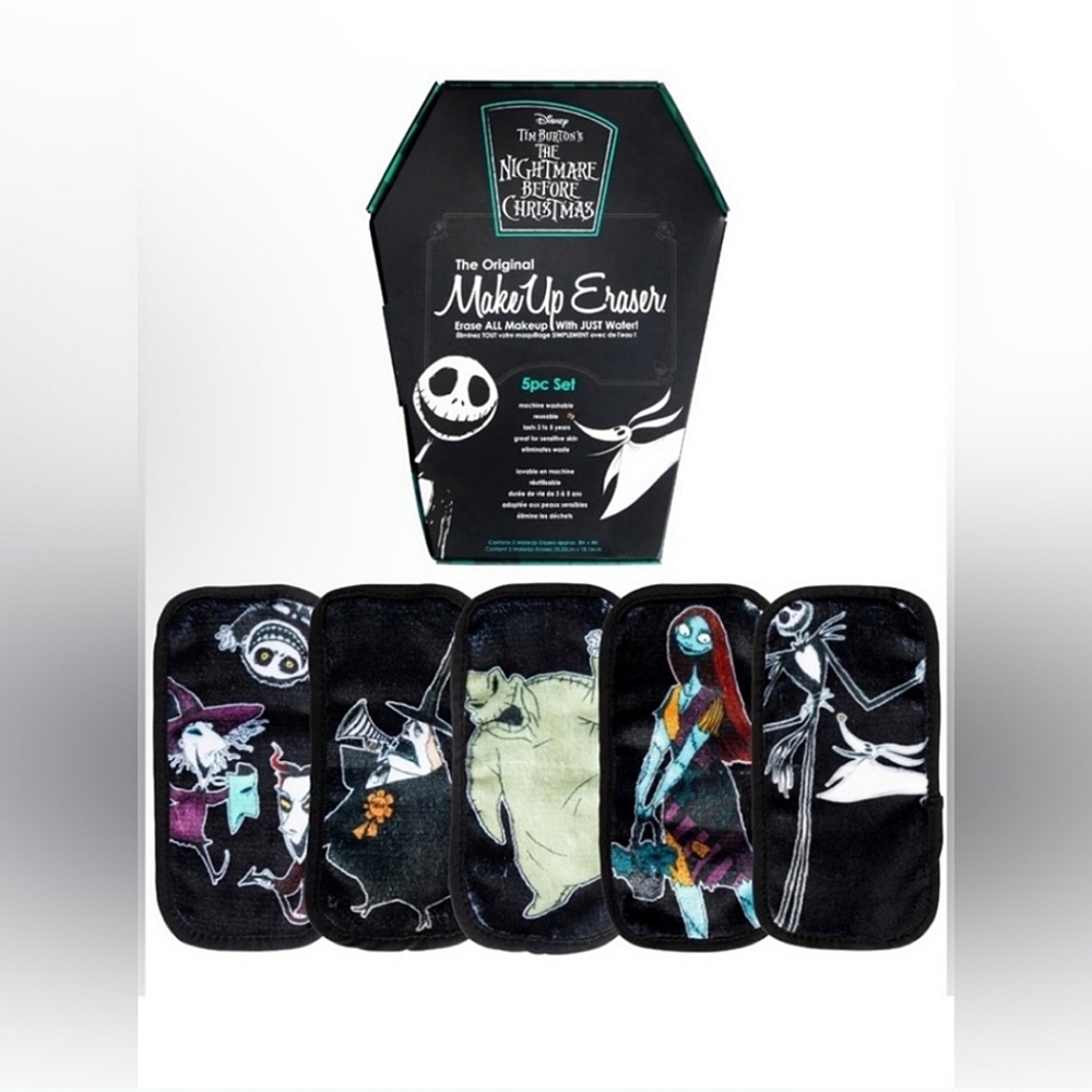 🖤FREE GIFT!+ MakeUp Eraser 5pc Set Disney Tim Burton Nightmare Before Christmas